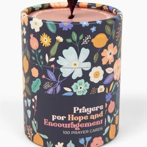Prayers for Hope and Encouragement Prayer Cards - Floral Navy